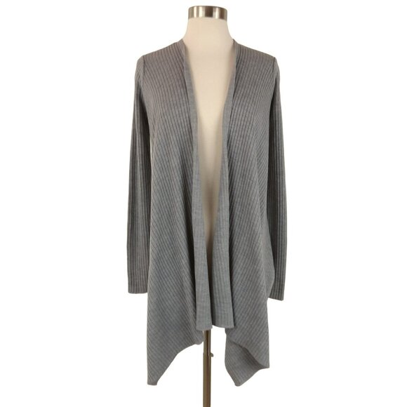 ATHLETA Women's Gray Merino Wool Blend Solstice Wrap Open Front Cardigan XXS - Picture 2 of 11